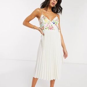 ASOS embroidered floral midi dress